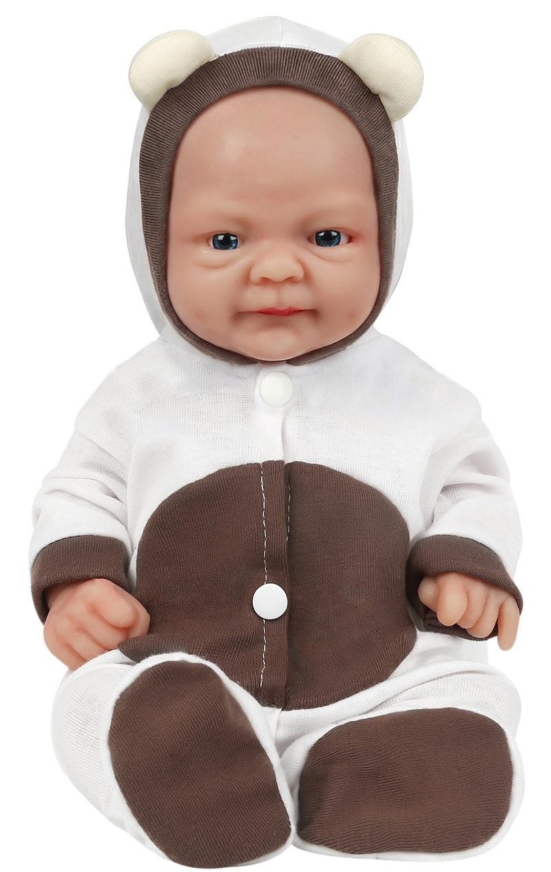 Vollence 14 inch Full Body Silicone Baby Dolls,Not Vinyl Dolls,Soft Realistic Real Silicone Baby Doll Bald, Lifelike Newborn Platinum Silicone Baby Doll - Girl - Image 1
